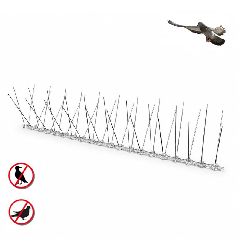 BARRIERE ANTI-PIGEON EN POLYCARBONATE AIGUILLE EN INOX LONG 500MM