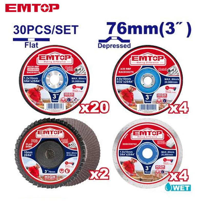 JEUX DE 30 DISQUES POUR MINI MEULEUSE 75MM EMTOP