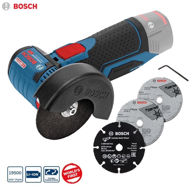MINI MEULEUSE PORTATIF CHARG SANS CHARG & BATTERIE GWS 12V-76 + 3 DISQUES BOSCH