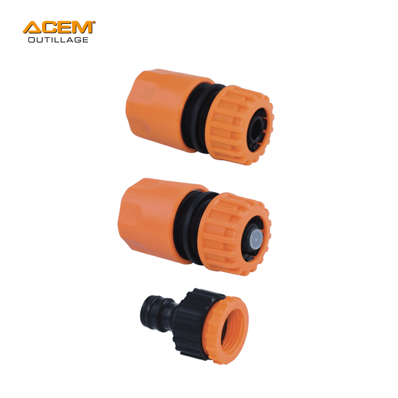 KIT DE 3 RACCORDS RAPIDE P TUYAU ARROSAGE 1/2" JR12 ACEM