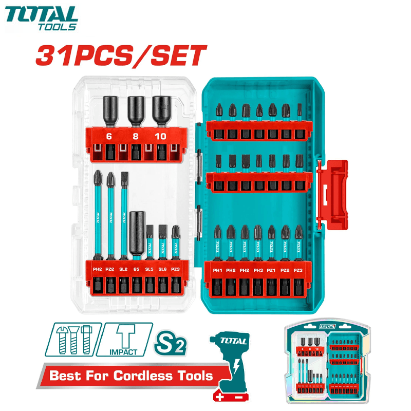 COFFRET EMBOUT TOURNEVIS & DOUILLE MAGNETIQUE & FORET IMPACT 49PCS TOTAL
