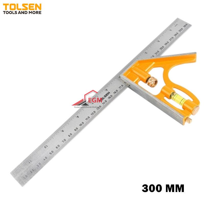 EQUERRE A NIVEAU AJUSTABLE 300MM TOLSEN