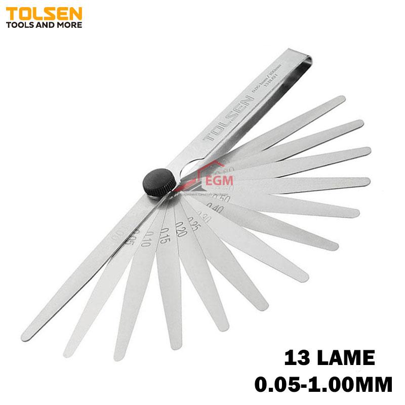 JAUGE D'EPESSEUR 100MM A 13 LAME 0.05-1.00MM TOLSEN
