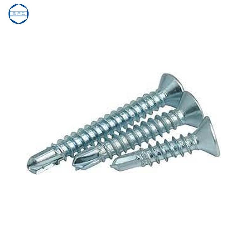 VIS PARKER AUTO-PERCEUSE TETE FRAISEE PLATE EN ACIER ZINGUEE DIN 7504-O SFC ( PACK DE 100 PCS )