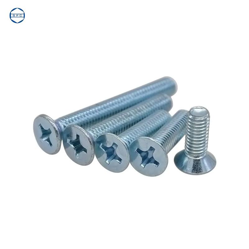 VIS A METAUX TETE FRAISEE PLATE EN ACIER ZINGUEE 4.8 DIN 965 ( PACK DE 100 PCS )