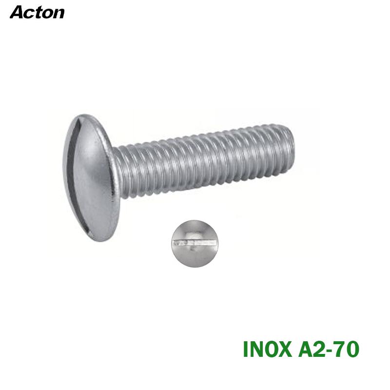 VIS A METAUX TETE RONDE POELIER EN INOX A2-70 "304" ( PACK DE 100 PCS )