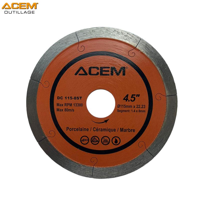 DISQUE DIAMANT D115MMX1.4 8ST ULTRA FIN SILENCIEUX ACEM