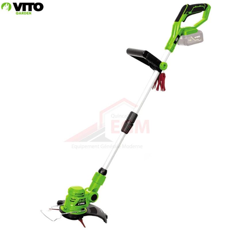 COUPE BORDURE SANS VIL 20V SANS BATTERIE NI CHARGEUR TELESCOPIQUE D254MM TETE ROTAVIE VITO