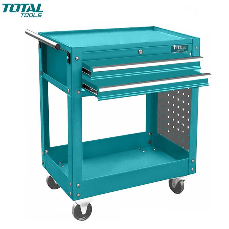 CHARIOT A OUTILS POUR MECANICIEN AVEC 2 TIROIRES TOTAL