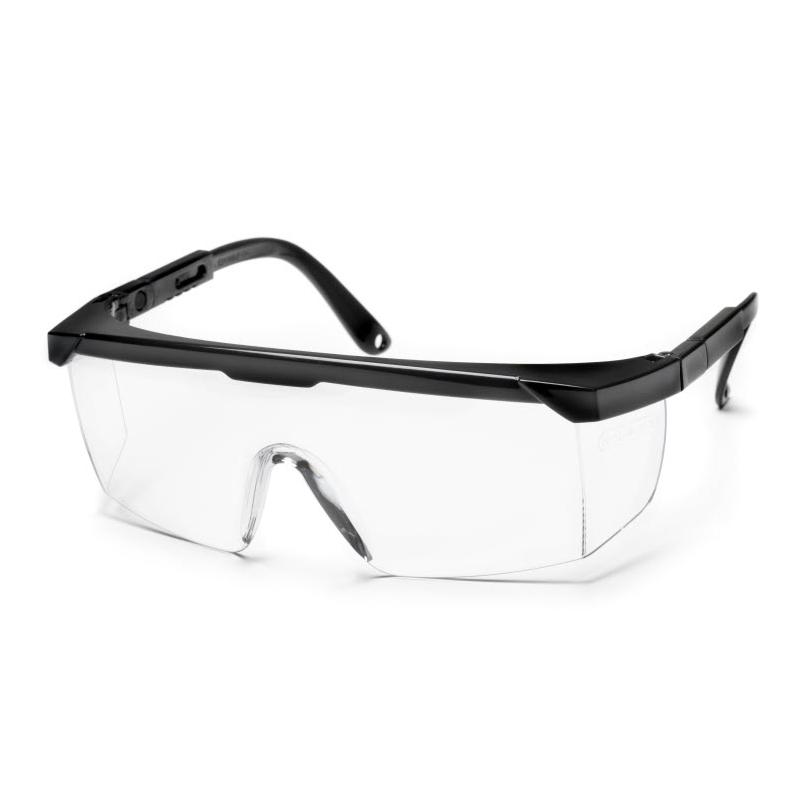 LUNETTE PROTECTION BLANC TRANSPARENT CADRE NOIR SG-860