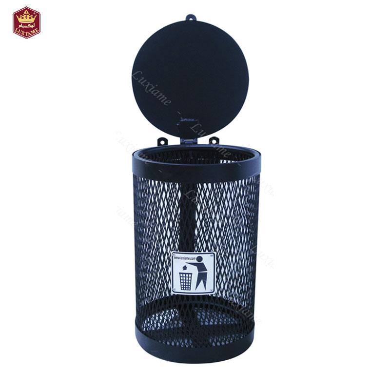 POUBELLE MURAL METALIQUE AVEC COUVERCLE 33L LUXIAME