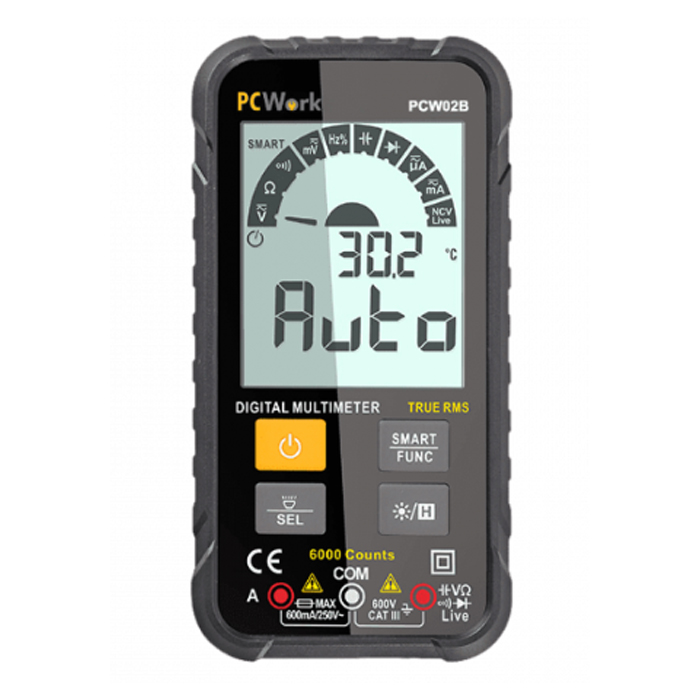 Multimètre digital automatique CatIII 1000V LCD sonde, multimètre