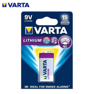 Pile Lithium 9V VARTA Spéciale Détecteur de Fumée