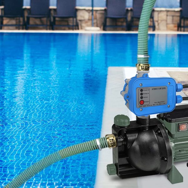 Pompe Eau 10bar 220/240 Volt Commande de Pompe avec Câble Marche/Arrêt Automatique Pression d'eau Constante pour Jardin Maison