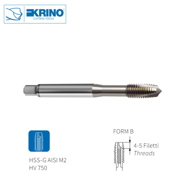 Taraud Main MF DIN 2181 HSS Rectifiée, Pas Métrique Fin MF 7